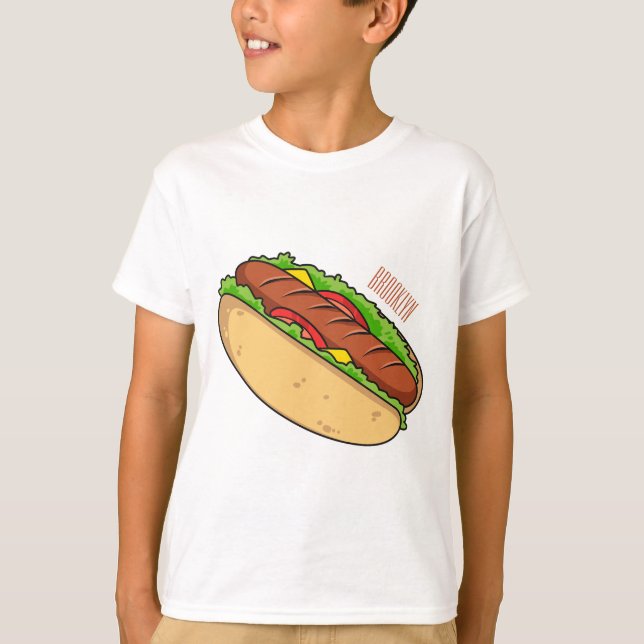 T-shirt Illustration de Hot dog (Devant)