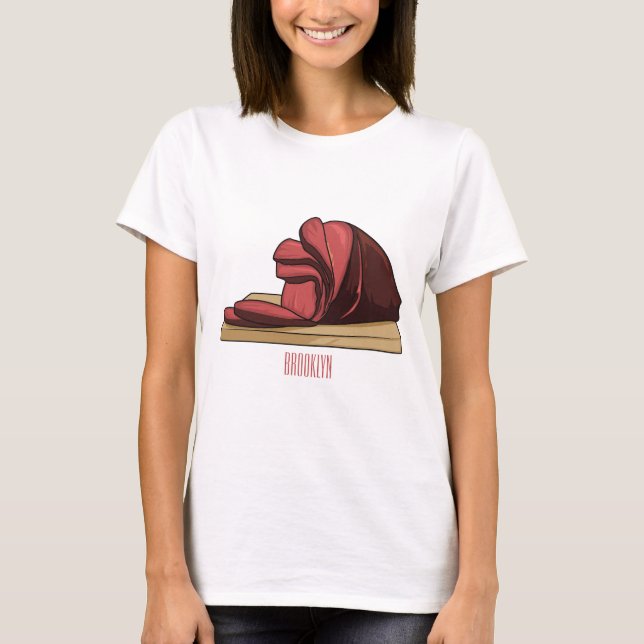 T-shirt Illustration de jambon (Devant)