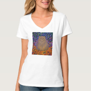 T-shirt Illustration de jardin de fleurs sauvages avec un 