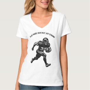 T-shirt Illustration de joueur de football américain Tri-B