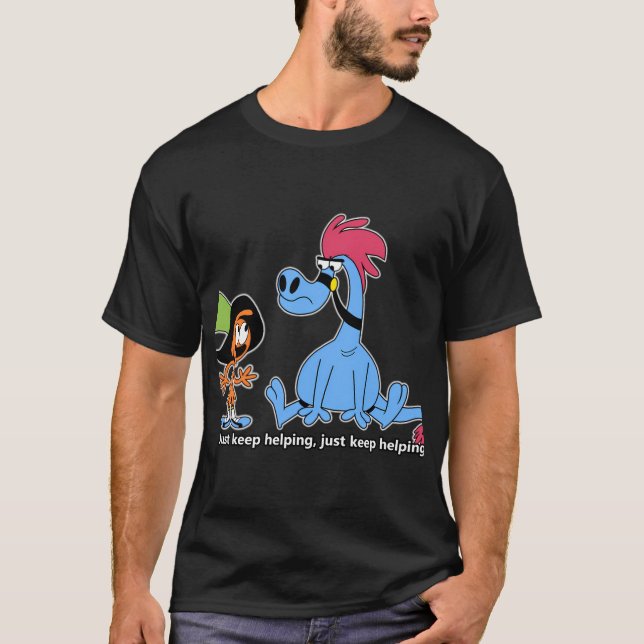 T-shirt Illustration de « Juste continuer à aider » avec D (Devant)