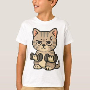 T-shirt Illustration de karaoke de chat chantant drôle