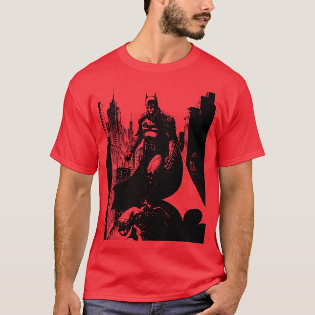 T-shirt Illustration de la bande dessinée de Batman (Devant)