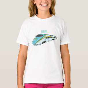 T-shirt Illustration de la bande dessinée d'un train à bal