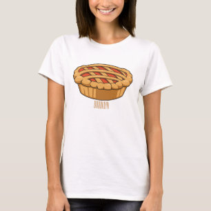 T-shirt Illustration de la caricature à tarte