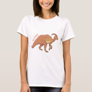 T-shirt Illustration de la caricature de dinosaure du para
