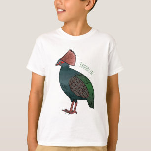 T-shirt Illustration de la caricature d'oiseau perdrix en