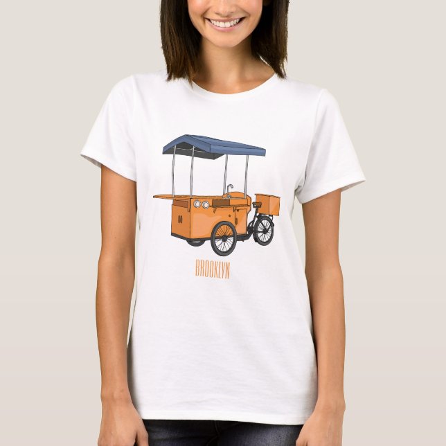 T-shirt Illustration de la carotte de vélo (Devant)