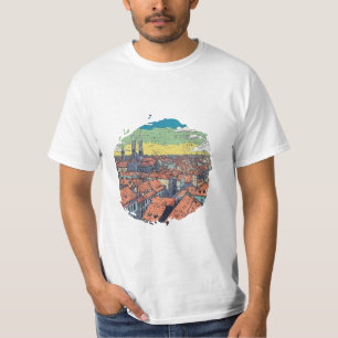 T-SHIRT ILLUSTRATION DE LA CROATIE DE ZAGREB