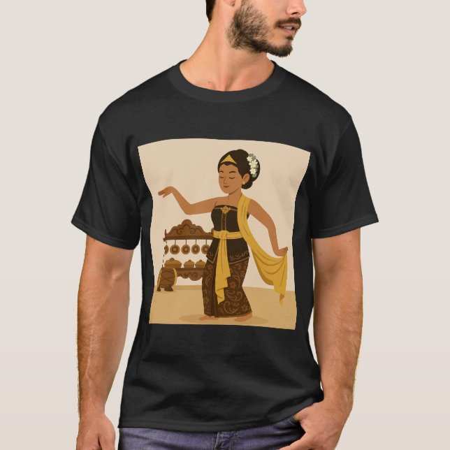 T-shirt "Illustration de la danseuse balinaise (Devant)