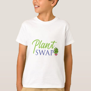 T-shirt Illustration de la feuille verte du plante Swap