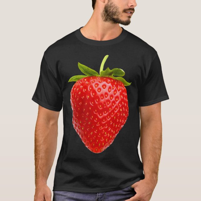 T-shirt Illustration de la fraise rouge cool (Devant)