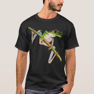 T-shirt Illustration de la grenouille à arbre rouge