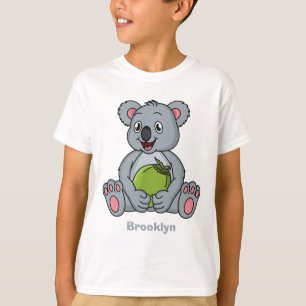 T-shirt Illustration de la koala de Cute et de la noix de 