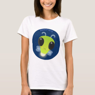 T-shirt Illustration de la luciole vert mou