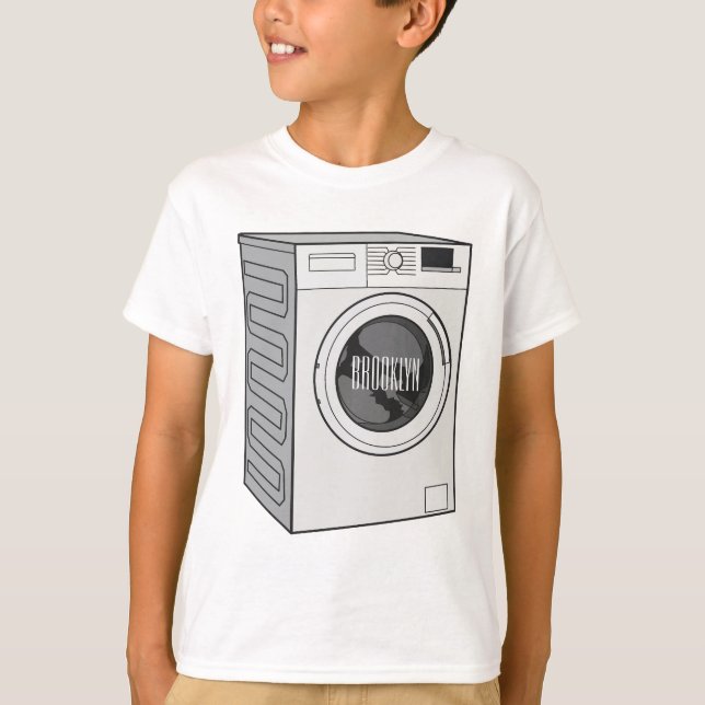 T-shirt Illustration de la machine à laver (Devant)