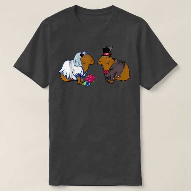T-shirt Illustration de la mariée et du Mariage de la cham (Design devant)