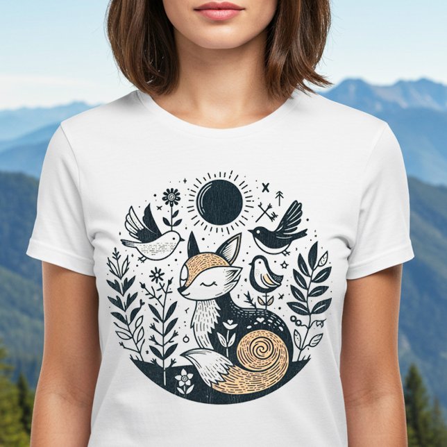 T-shirt Illustration de la nature de Reto Fox (Créateur téléchargé)