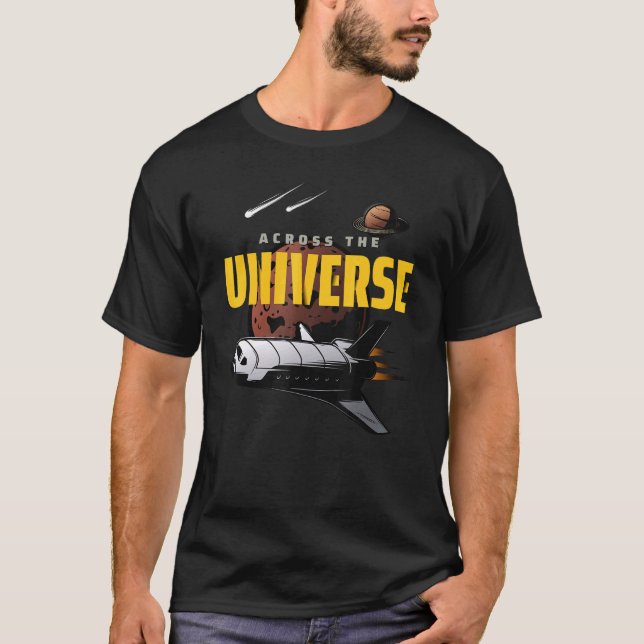 T-shirt Illustration de la navette spatiale de l'univers c (Devant)