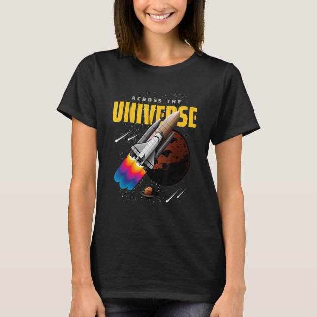 T-shirt Illustration de la navette spatiale de l'univers c (Devant)