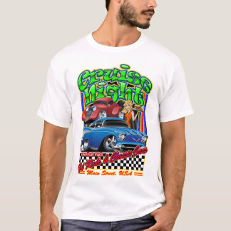 T-shirt Illustration de la nuit de croisière avec les voit