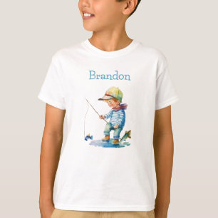 T-shirt Illustration de la pêche pour petits garçons perso