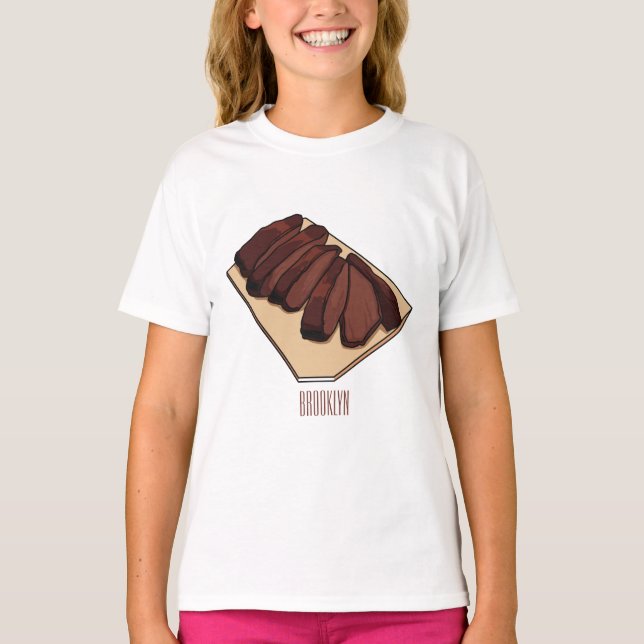 T-shirt Illustration de la poitrine de boeuf (Devant)