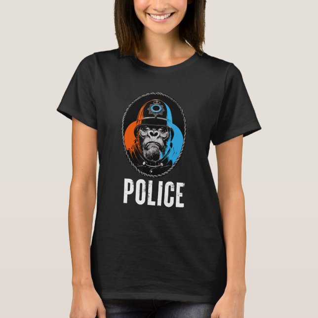 T-shirt Illustration de la police Wild Gorilla (Devant)