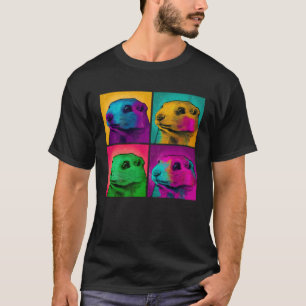 T-shirt Illustration de la pop de marmotte Colorful Animal