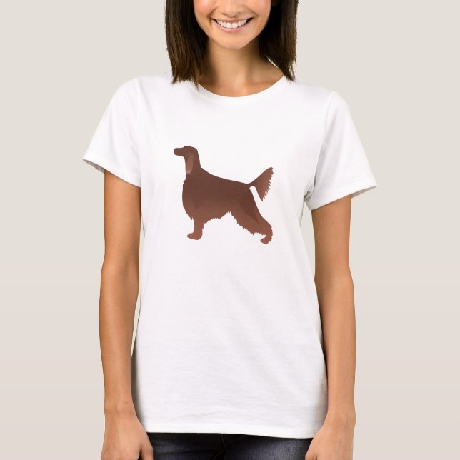 T-shirt Illustration de la race de base de Setter irlandai (Devant)
