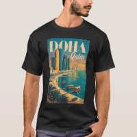 Illustration de la skyline de Doha Qatar Art de vo