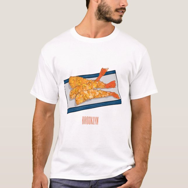 T-shirt Illustration de la tempura crevette (Devant)