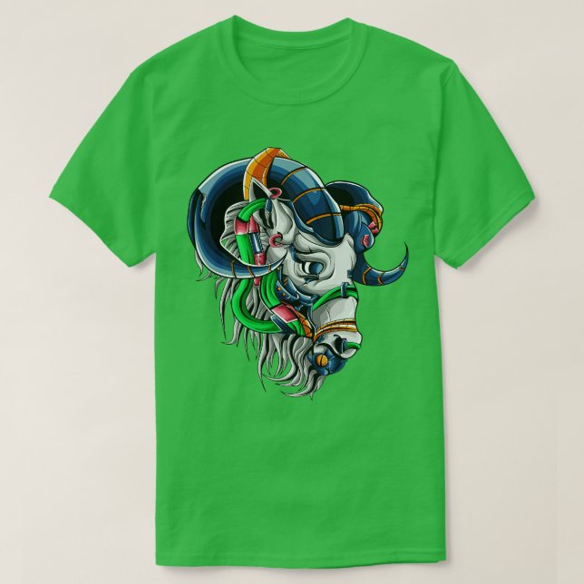 T-shirt Illustration de la tête de chèvre (Design devant)