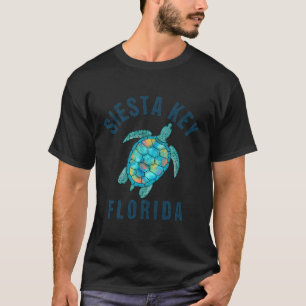 T-shirt Illustration de la tortue de mer de Siesta Key Fl 