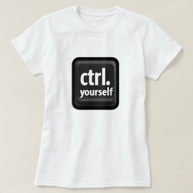 T-shirt Illustration de la touche « Ctrl Yourself » – Moti (Design devant)