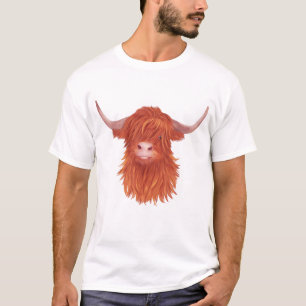 T-shirt Illustration de la vache Highland