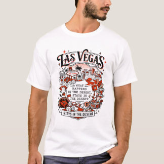 T-shirt Illustration de la ville de casino du désert de La
