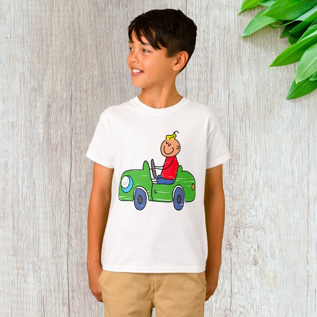 T-shirt Illustration de la voiture verte pour enfants (Créateur téléchargé)