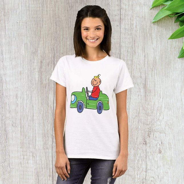 T-shirt Illustration de la voiture verte pour enfants (Créateur téléchargé)