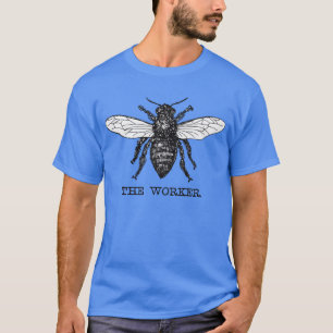 T-shirt Illustration de l'abeille du travailleur vintage