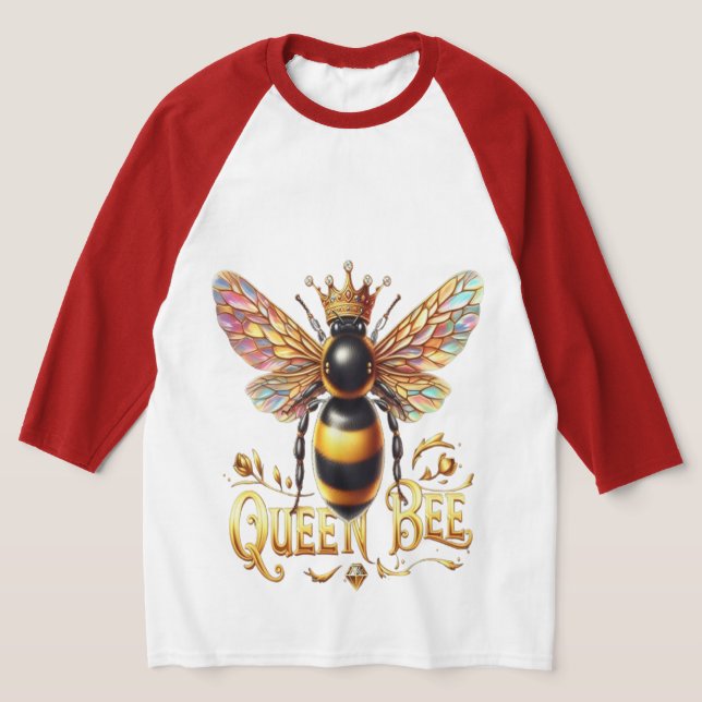T-shirt Illustration de l'abeille royale majestueuse avec  (Poser)