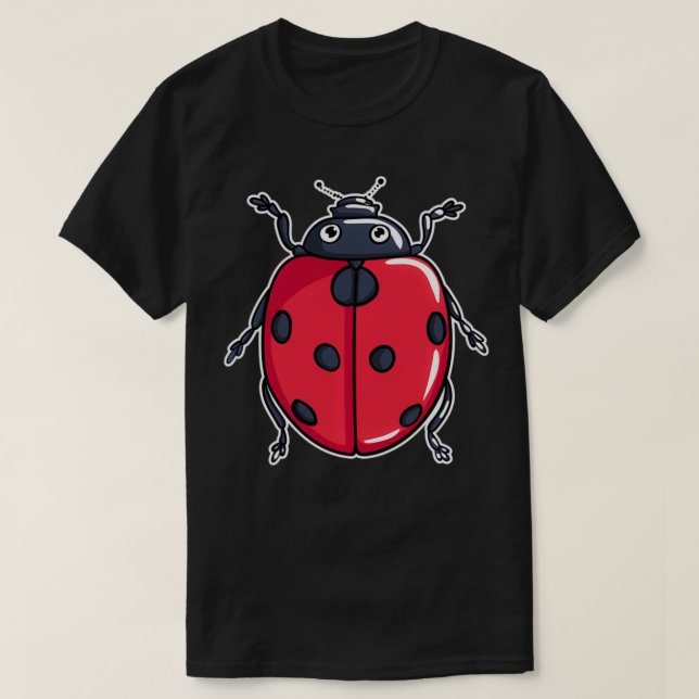 T-shirt Illustration de Ladybug mignonne Lover Cadeaux Lad (Design devant)