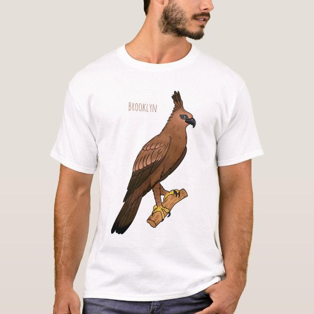 T-shirt Illustration de l'aigle à faucon de Javan (Devant)