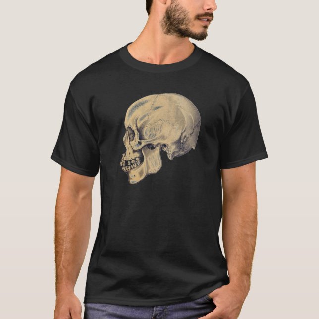 T-shirt Illustration de l'anatomie crânienne vintage (Devant)