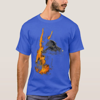 T-shirt Illustration de l'animal à motif de chien Malinois