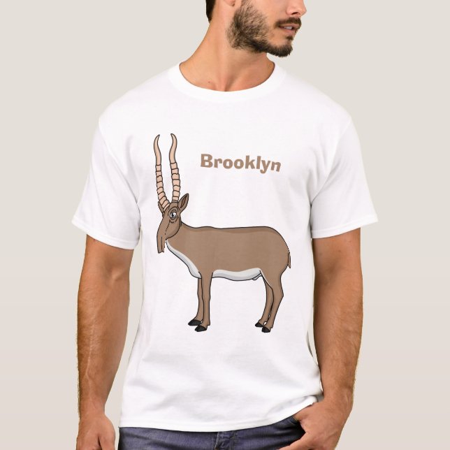 T-shirt Illustration de l'antilope de Saiga (Devant)