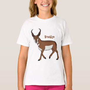 T-shirt Illustration de l'antilope Pronghorn
