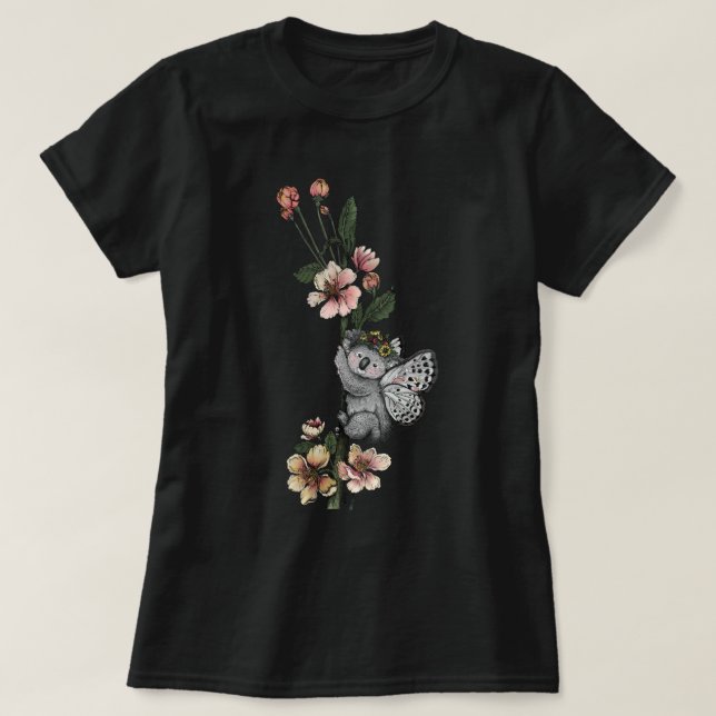 T-shirt Illustration de l'aquarelle de la béaire de Koala  (Design devant)