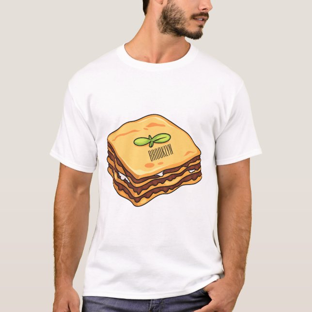 T-shirt Illustration de Lasagna (Devant)