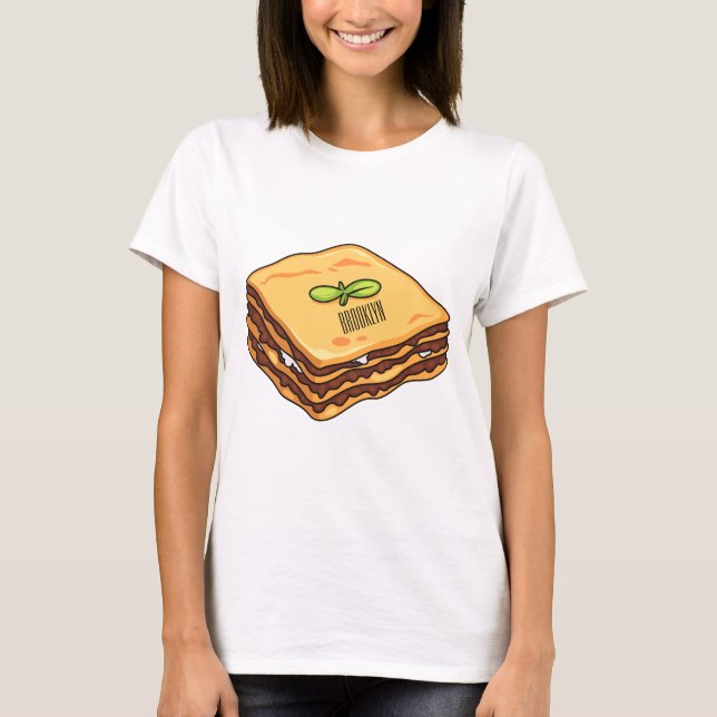 T-shirt Illustration de Lasagna (Devant)